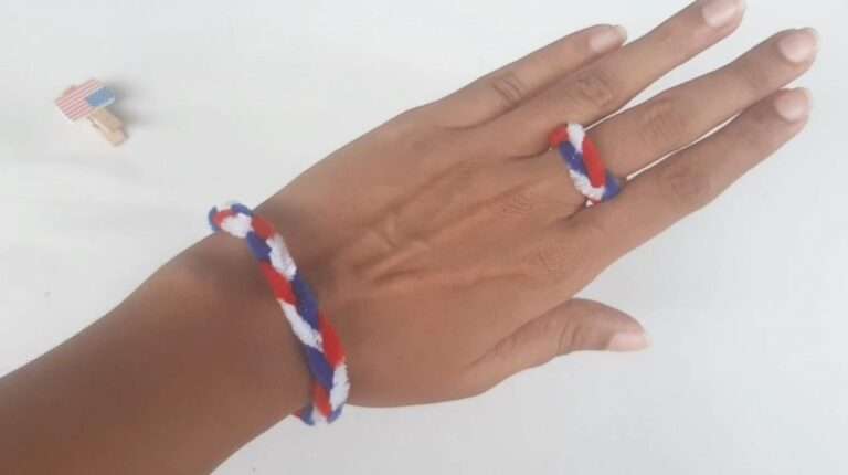 pipe cleaner bracelet and ring