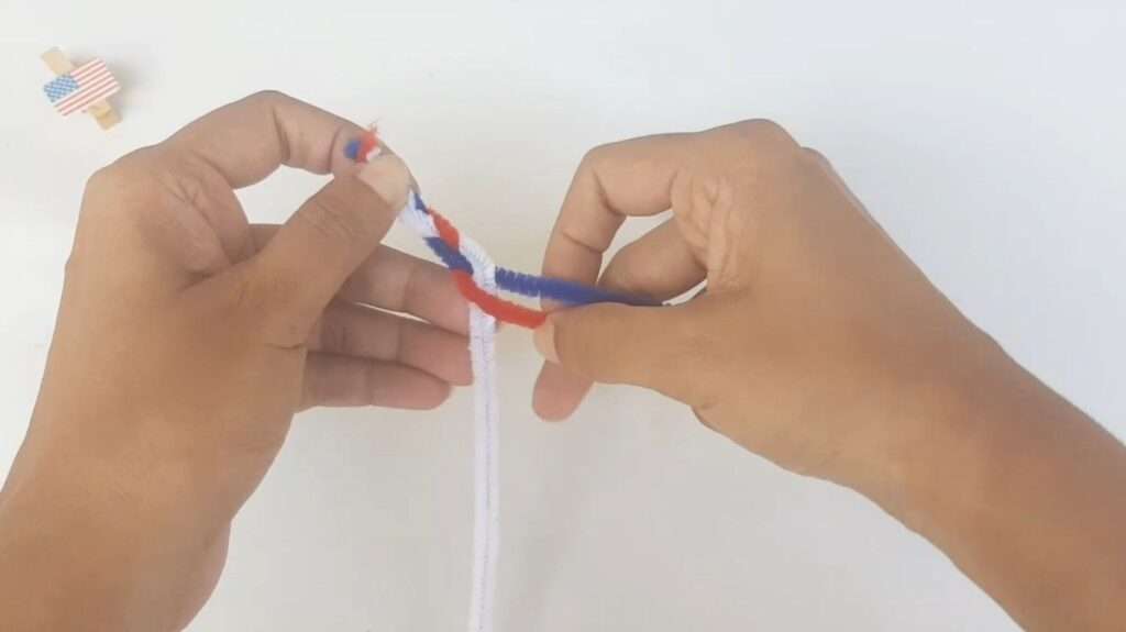 braiding the pipe cleaners