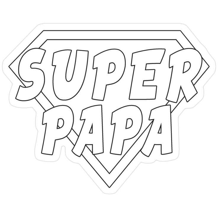 Super Papa coloring page