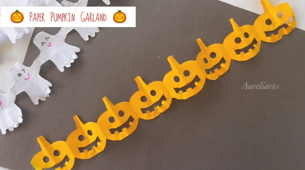 pumpkin garland finished